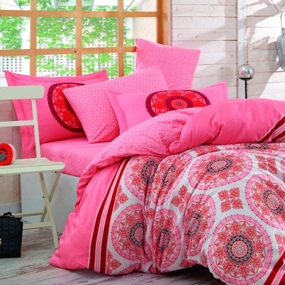 Комплект постельного белья поплин «Silvana» розовый Hobby