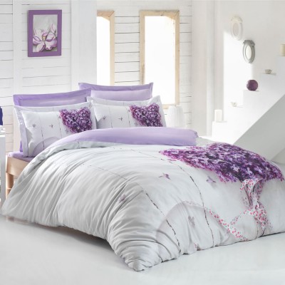 Комплект постельного белья 3D сатин «Lilac» Luoca Patisca