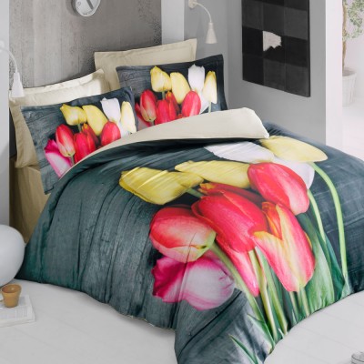 Комплект постельного белья 3D сатин «Tulip» Luoca Patisca