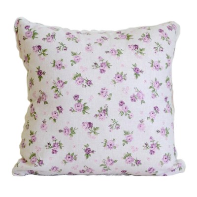Подушка декор «Lilac Rose» с кружевом | Прованс