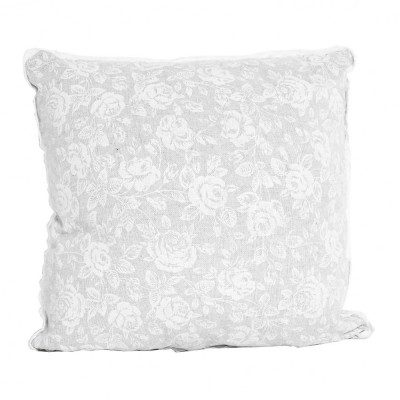 Подушка декор «White Rose» с кружевом | Прованс