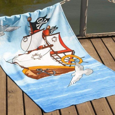 Полотенце пляжное велюр «Sailboat» 75*150 | Lotus