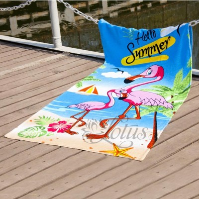 Полотенце пляжное велюр «Flamingo» 75*150 | Lotus