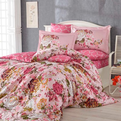 Комплект постельного белья сатин «Rosanna» евро| розовый | Hobby