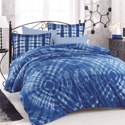 Комплект постельного белья поплин «Batik Egzotik» синий | Hobby