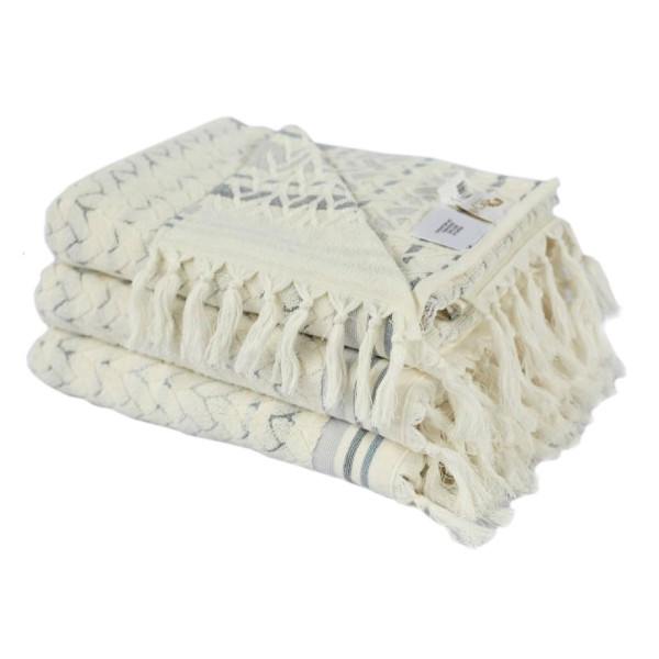 Полотенце жаккардовое Arya «Venti» синее
