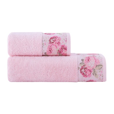 Полотенце махровое Arya «Desima» розовое