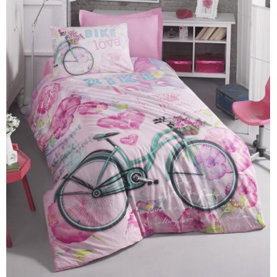 Подростковое постельное белье Cotton box ранфорс «Bike-Pembe»