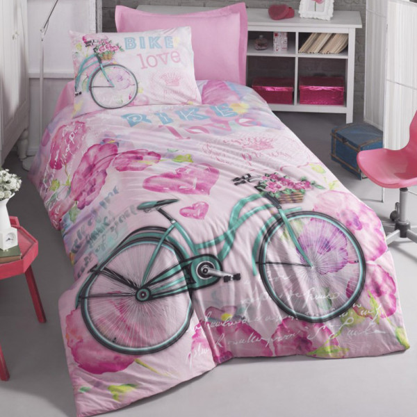 Подростковое постельное белье Cotton box ранфорс «Bike-Pembe»