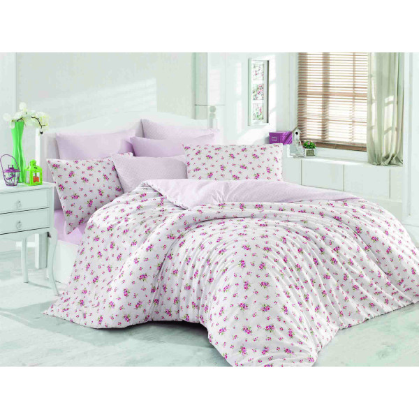 Постельное белье Majoli ранфорс «Pinky-Pink-Lila»