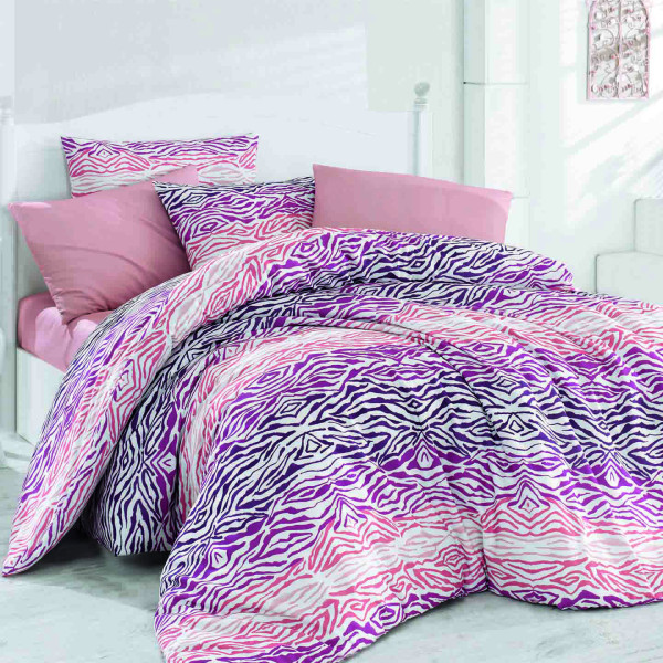 Постельное белье Majoli ранфорс «Gravur-Pink»
