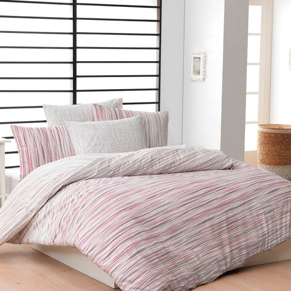 Постельное белье Majoli ранфорс «June-Pink»