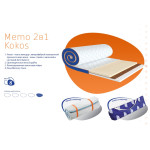Матрас тонкий (жаккард) «Memo 2 в 1 Kokos» Sleep&Fly mini