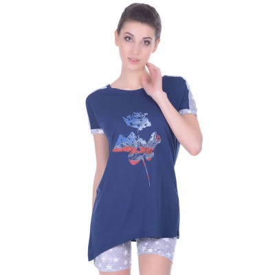 Комплект одежды «Usa» синий (футболка шорты) Miss First