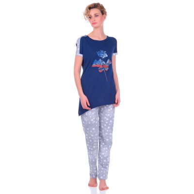 Комплект одежды «Usa» синий (футболка штаны) Miss First