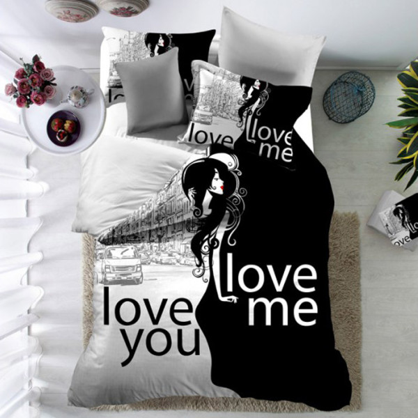 Постельное белье Love you «Полисатин qy 1277» евро-размер