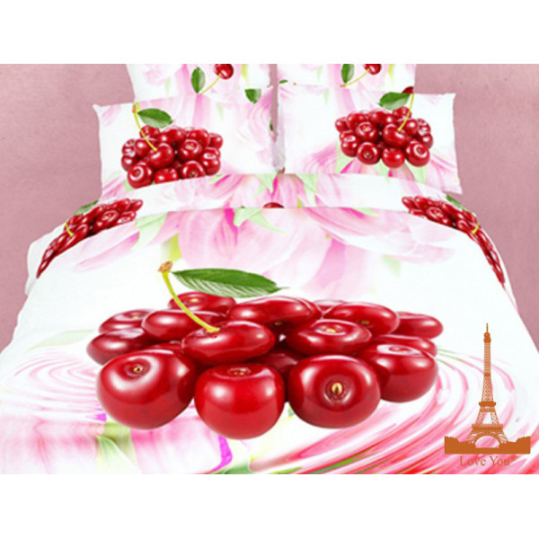 Постельное белье Love you «Вишенки fs 499» евро-размер