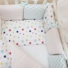 Комплект в кроватку с балдахином 7 предметов «Stars» разноцветный