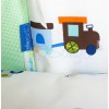 Комплект в кроватку с балдахином 7 предметов «Автопарк»
