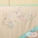 Комплект в детскую кроватку 6 предметов «Funny Bunny» шоколадный