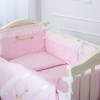 Комплект в детскую кроватку 6 предметов «Принцесса» розовый