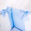 Комплект в кроватку с балдахином 7 предметов «Smile» голубой