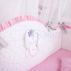 Комплект в детскую кроватку 6 предметов «Lucky Star» розовый
