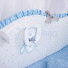 Комплект в детскую кроватку 6 предметов «Lucky Star» голубой