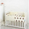 Комплект в детскую кроватку 6 предметов «Шоколадные звезды»