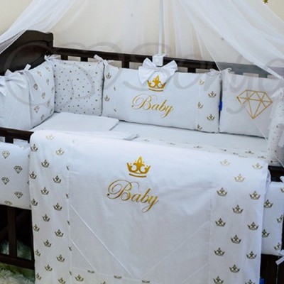 Комплект в детскую кроватку 6 предметов «Gold Diamant»