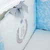 Комплект в детскую кроватку 6 предметов «De Lux» голубой