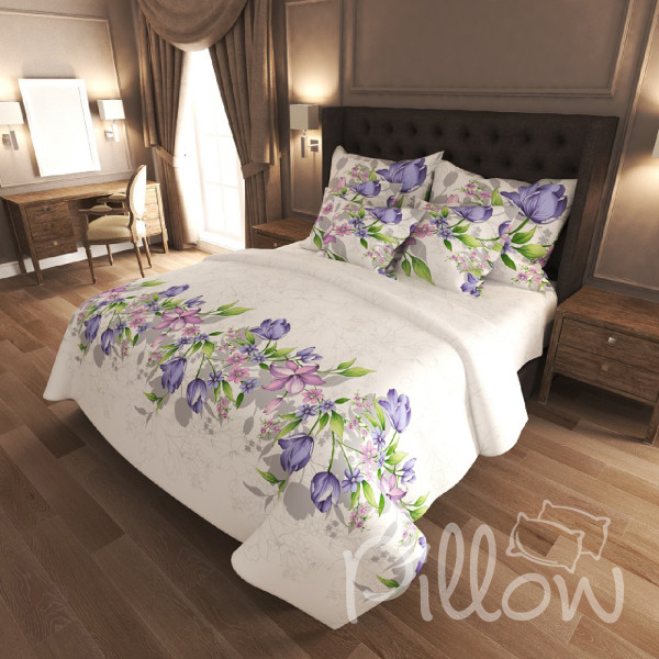 Комплект постельного белья бязь голд «n-7164-violet» NazTextile