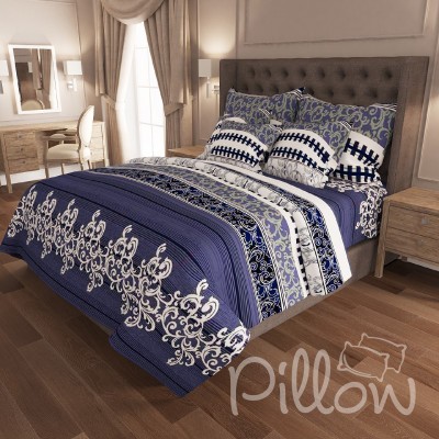 Комплект постельного белья бязь голд «n-6897-blue» NazTextile
