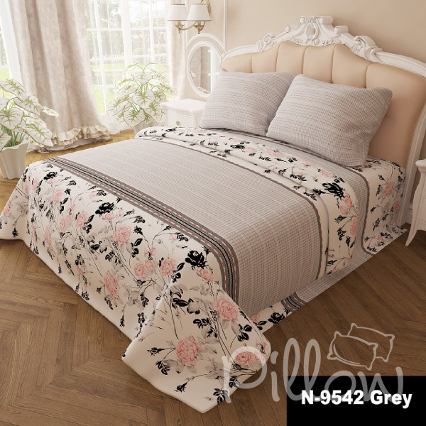 Комплект постельного белья бязь голд «n-9542-grey» NazTextile