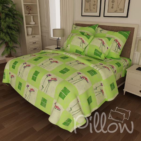 Комплект постельного белья бязь голд «n-6583-green» NazTextile
