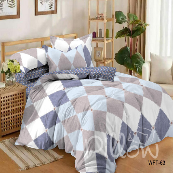 Комплект постельного белья сатин «wft-63-a-b» NazTextile