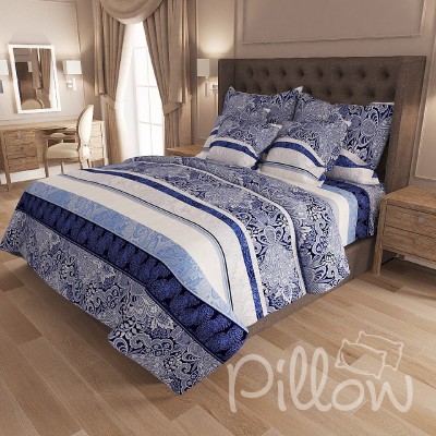 Комплект постельного белья бязь голд «n-6828-blue» NazTextile
