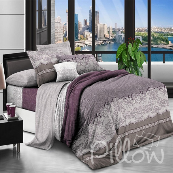 Комплект постельного белья ранфорс «ds-lxl-486-mn» NazTextile
