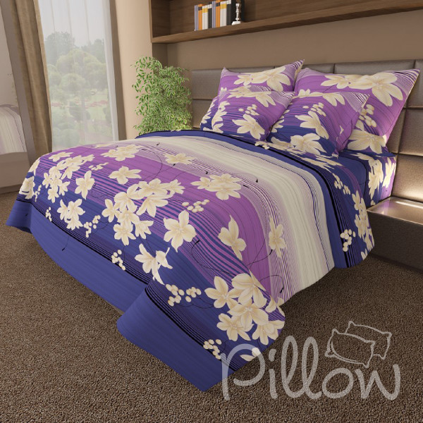 Комплект постельного белья бязь голд «n-086-blue» NazTextile