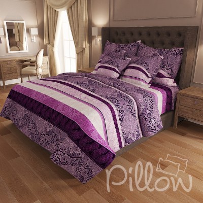 Комплект постельного белья бязь голд «n-6828-violet» NazTextile
