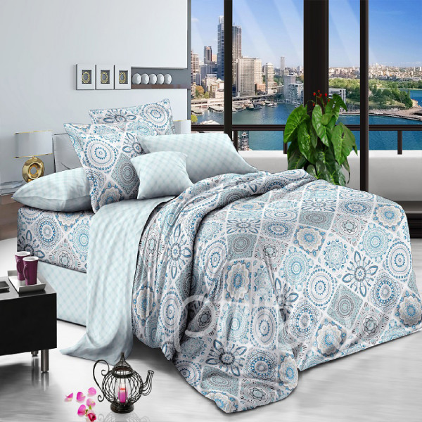 Комплект постельного белья поплин «s-004-a-b» NazTextile