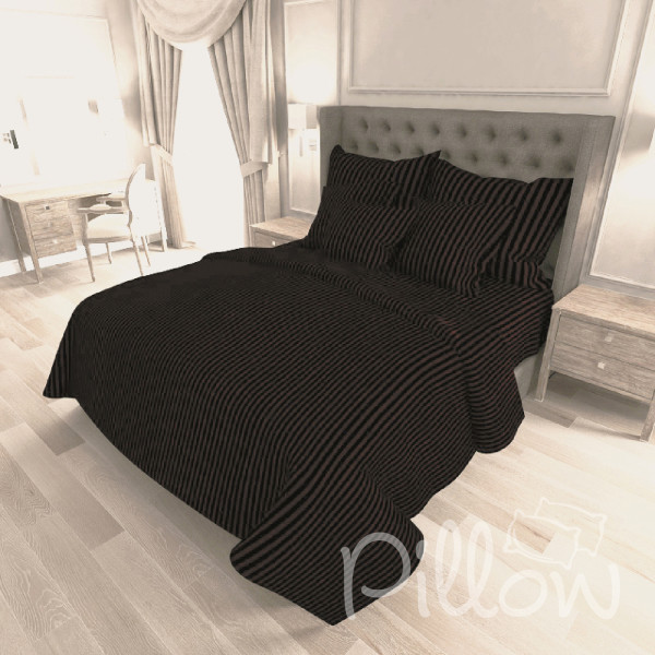 Комплект постельного белья сатин страйп «19-1012» NazTextile