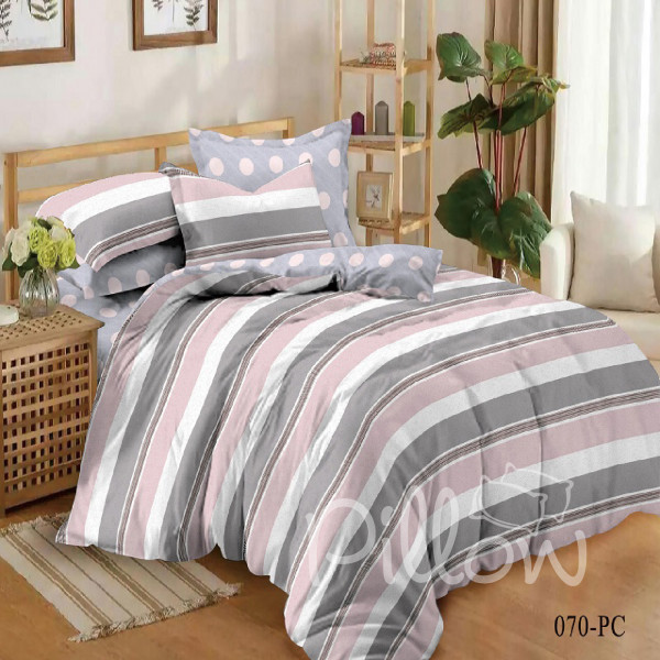 Комплект постельного белья сатин «070-pc-a-b» NazTextile