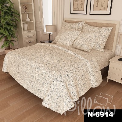 Комплект постельного белья бязь голд «n-6914-beige» NazTextile