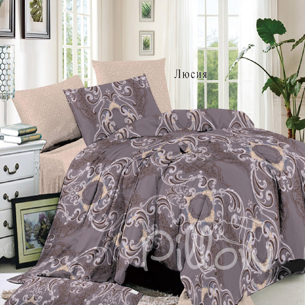 Комплект постельного белья сатин «lusia-a-b» NazTextile