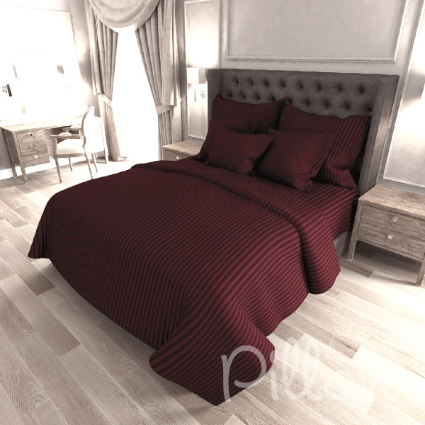Комплект постельного белья сатин страйп «19-1934» NazTextile