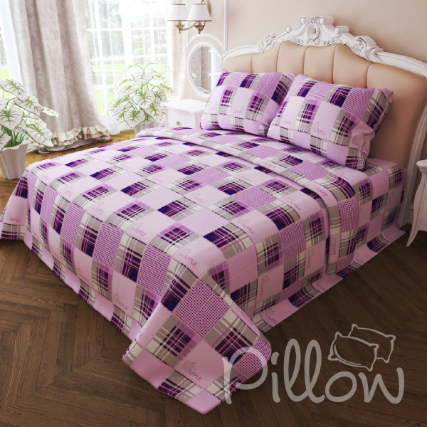 Комплект постельного белья бязь голд «n-7284-violet» NazTextile