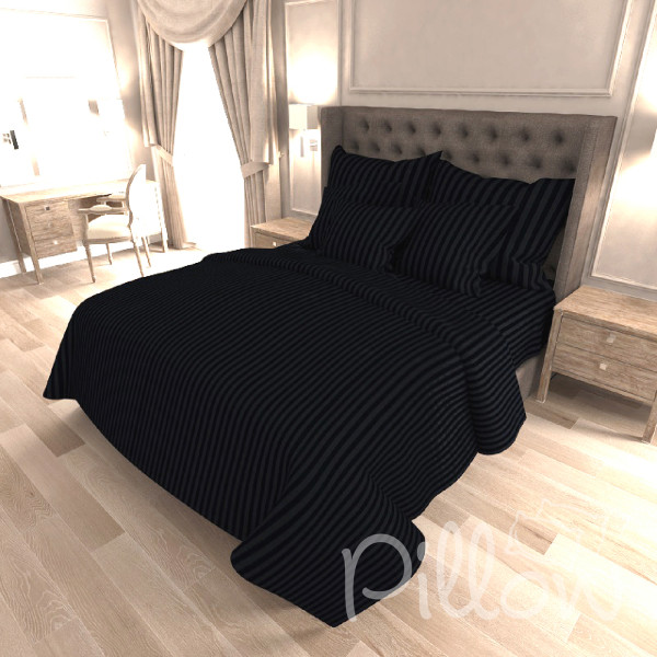 Комплект постельного белья сатин страйп «19-4305» NazTextile