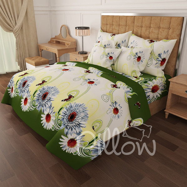 Комплект постельного белья бязь голд «n-6806-green» NazTextile