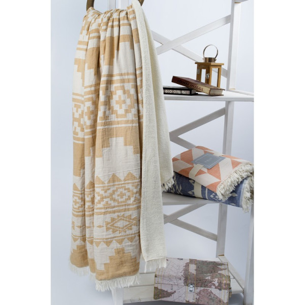 Плед микроплюш «Rug Throw mustard» Barine